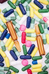 Colorful medicine pills