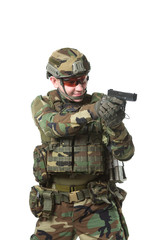 Fototapeta premium NATO soldier in full gear.