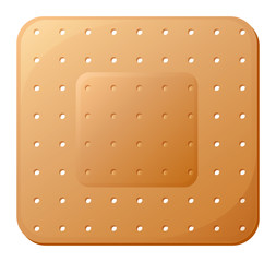 Single square-shaped bandage