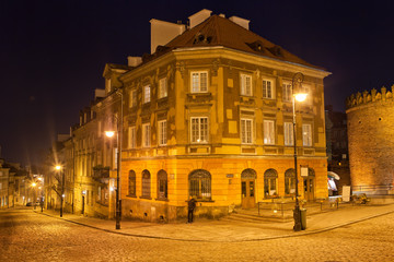 Fototapeta na wymiar New Town in Warsaw at Night