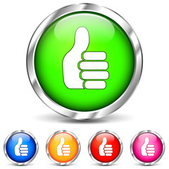 Round and chrome thumb icons
