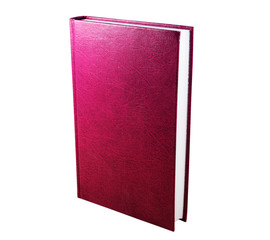 Pink book isolated on white background