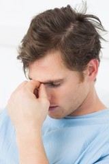 Fototapeta premium Male patient suffering from headache