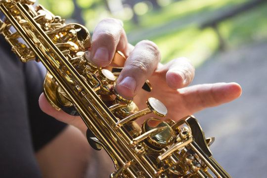 Musician Playing Saxophone