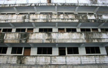 Old dirty concrete building