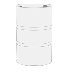 cartoon image of metal barrel