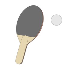 cartoon image of table tennis racket