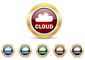 cloud icon vector set