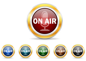 on air icon vector set