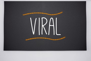 Viral written on big blackboard