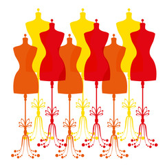 vector vintage tailor's mannequin