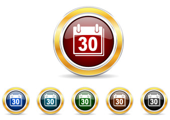 calendar icon vector set