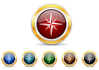 compass icon vector set