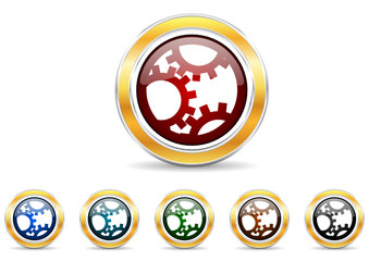 gear icon vector set