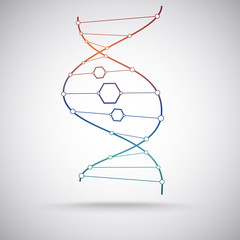 Fototapeta na wymiar the DNA molecule. gradient