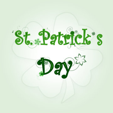 St. Patrick's green abstract background  ,text