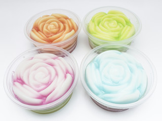Coconut jelly flower shape