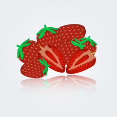 colorful strawberry eps10