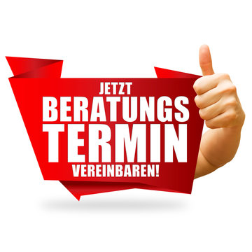 Jetzt Beratungstermin vereinbaren! Button, Icon