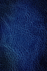 Blue leather background or texture