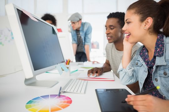 Casual photo editors using graphics tablet