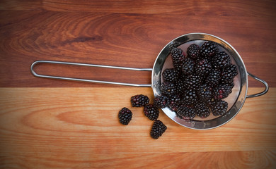Small Strainer with Blackberries