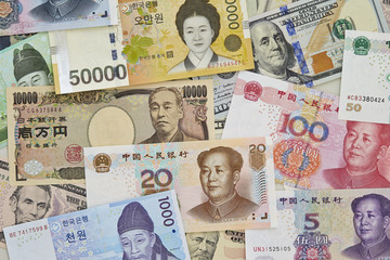 Assorted paper currency