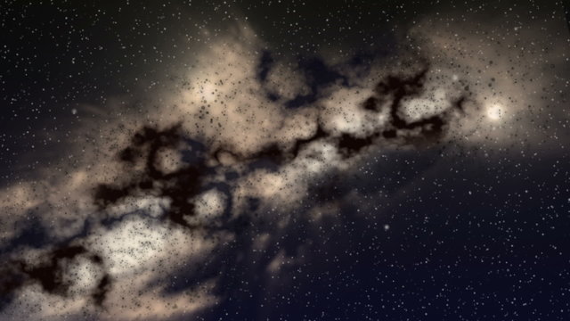 Zoom on an interstellar cloud with star clusters