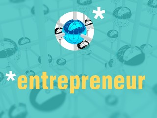 Entrepreneur concept. unique leader individualist