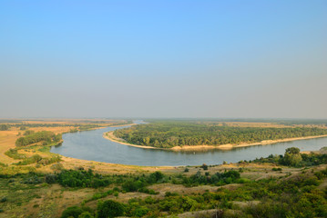 Obraz premium Bend of the river Don in steppe