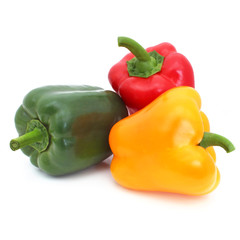 Poivrons - Green, red and yellow peppers