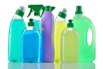 Set of cleaning products. House cleaners.