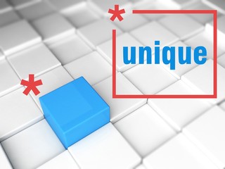 Unique concept. one individual leader