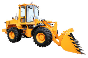Modern yellow tractor