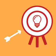 target with a light bulb