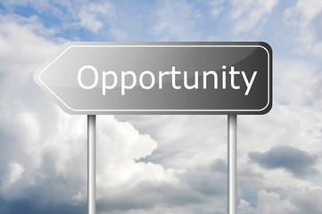 Fototapeta premium Road sign Opportunity