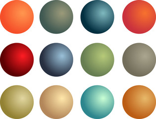 Vector illustration of shiny 3d balls