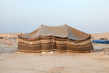 Bedouin tent in the desert of Qatar, Middle East