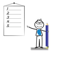 Businessman with blank space for to do list