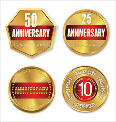 Anniversary golden label, collection