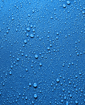 the sea of blue water drops