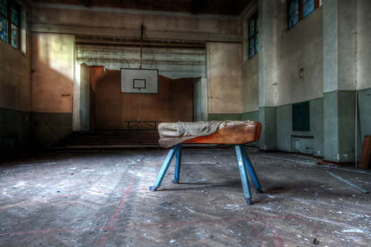 Abandoned school - sports hall (HDR version)