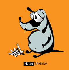 Happy Birthday smile dog card