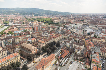 Fototapeta na wymiar Turin, Italy, Aerial View