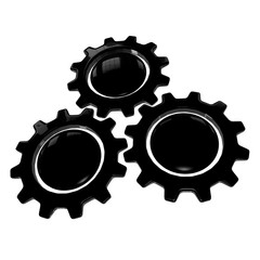 Gear Wheel - Black & White