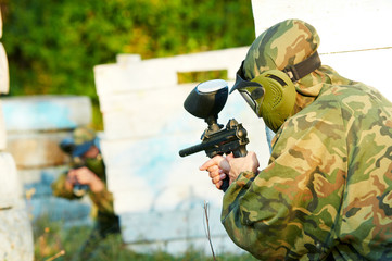 Fototapeta premium two paintball players