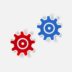 realistic design element: cogwheel