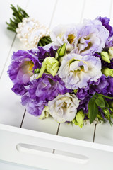 Beautiful eustoma flowers  bouquet