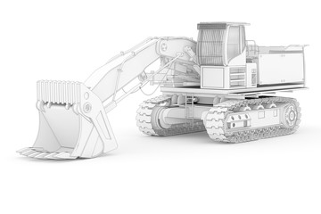 Excavator I - white isolated