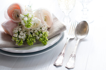 wedding elegant dining table setting